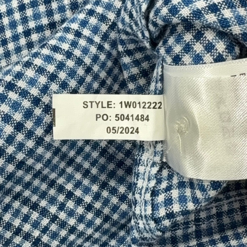 Vineyard Vines Tattersall 100% Linen Shirt Mens XXL Blue Gingham Long Sleeve - Picture 9 of 10